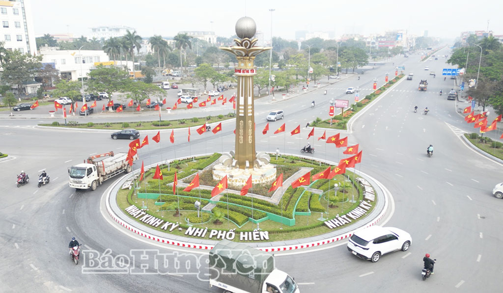 Hưng Yên: Rực rỡ cờ, hoa chào mừng Đại hội đại biểu toàn quốc lần thứ XIV của Đảng
