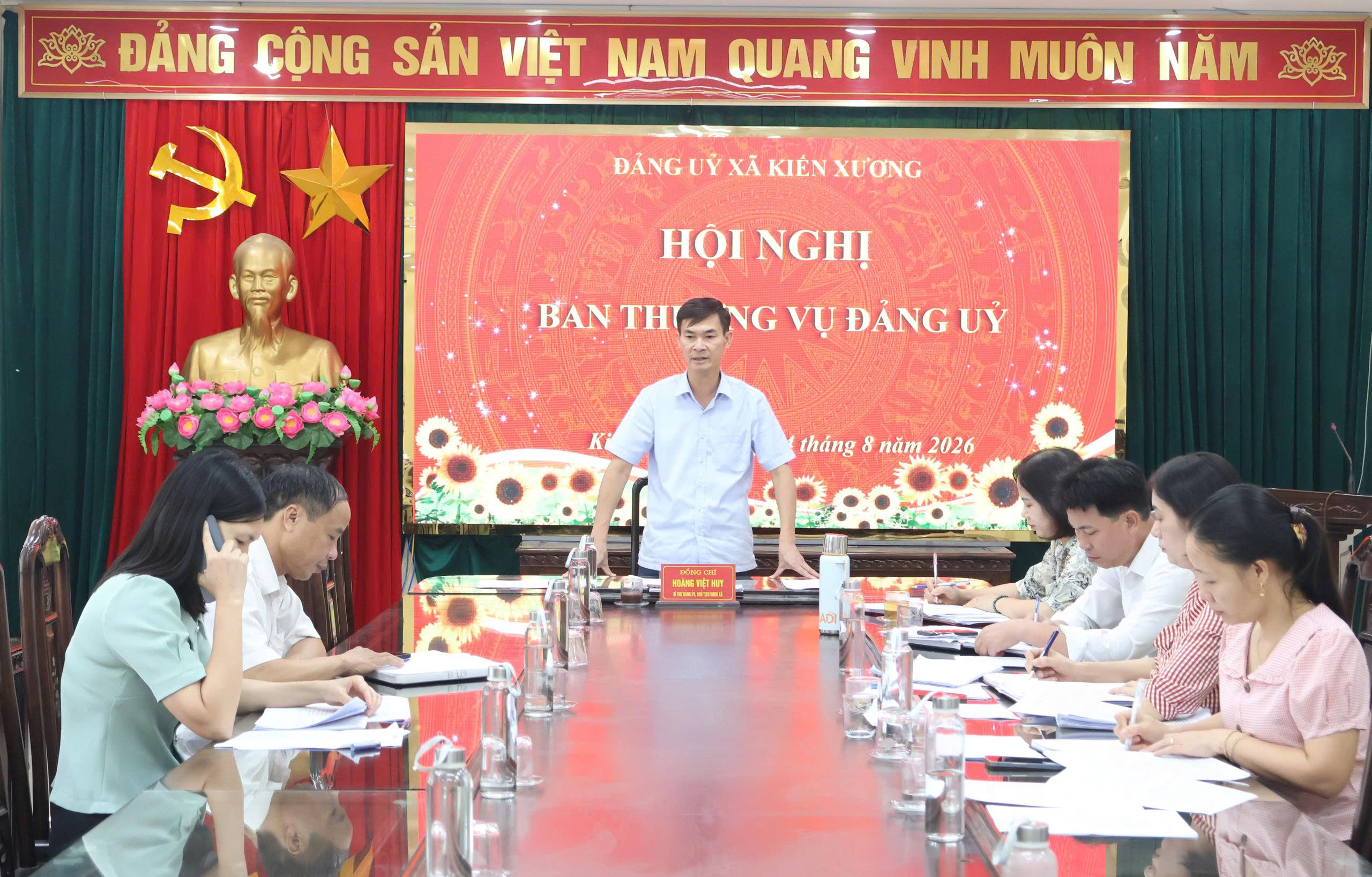 Hội nghị Ban Thường vụ Đảng ủy xã Kiến Xương  thông qua Đề án sắp xếp, thành lập tổ chức Đảng đồng bộ với việc sắp xếp các cơ sở giáo dục trên địa bàn xã Kiến Xương