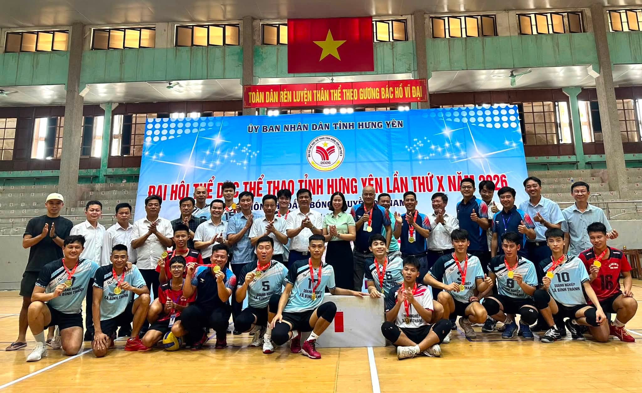 Đội Bóng chuyền da nam Cụm XVII giành Huy chương Vàng tại Đại hội TDTT tỉnh Hưng Yên lần thứ X năm 2026