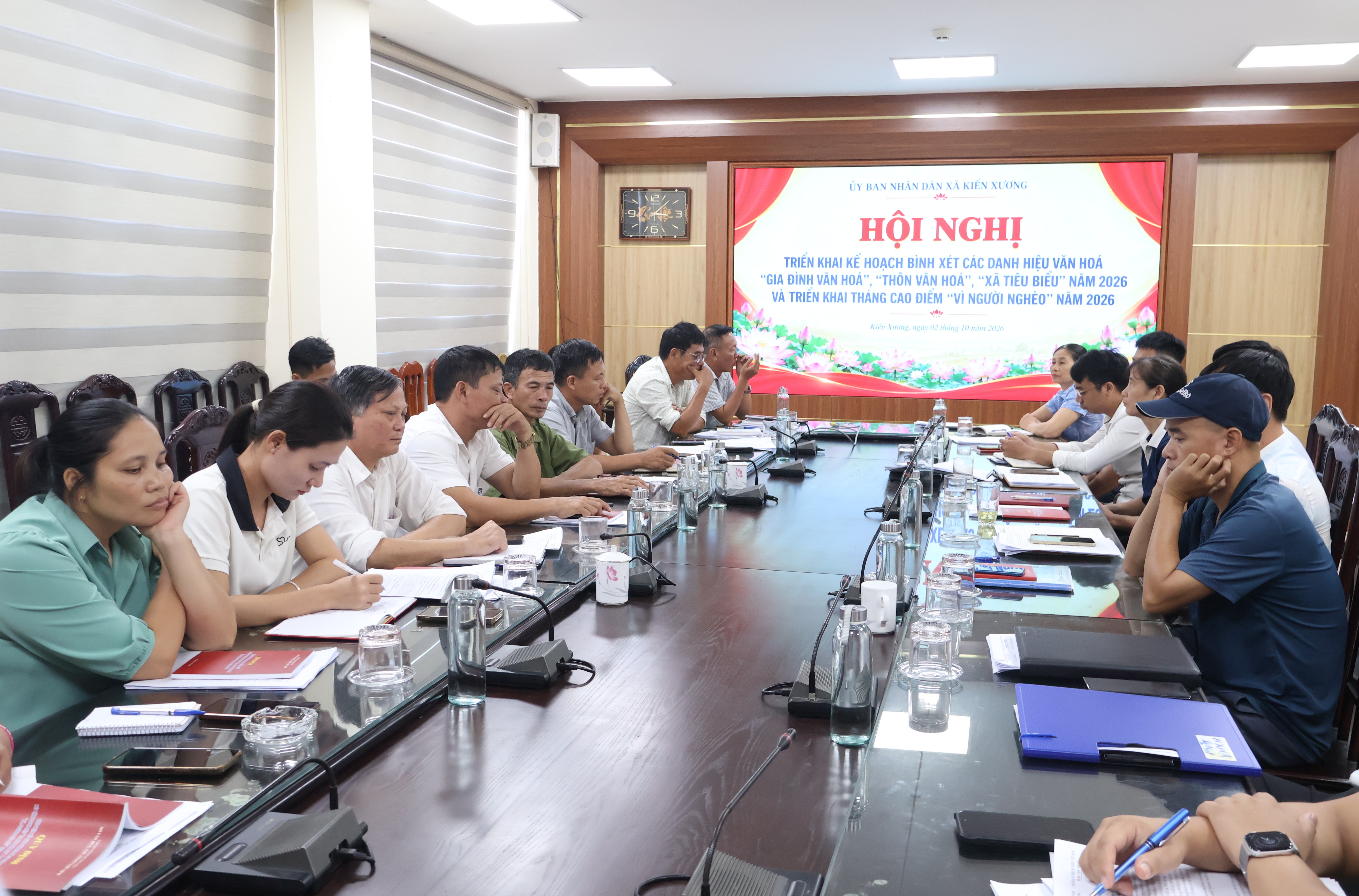 Xã Kiến Xương triển khai bình xét các danh hiệu văn hóa và Tháng cao điểm “Vì người nghèo” năm 2026
