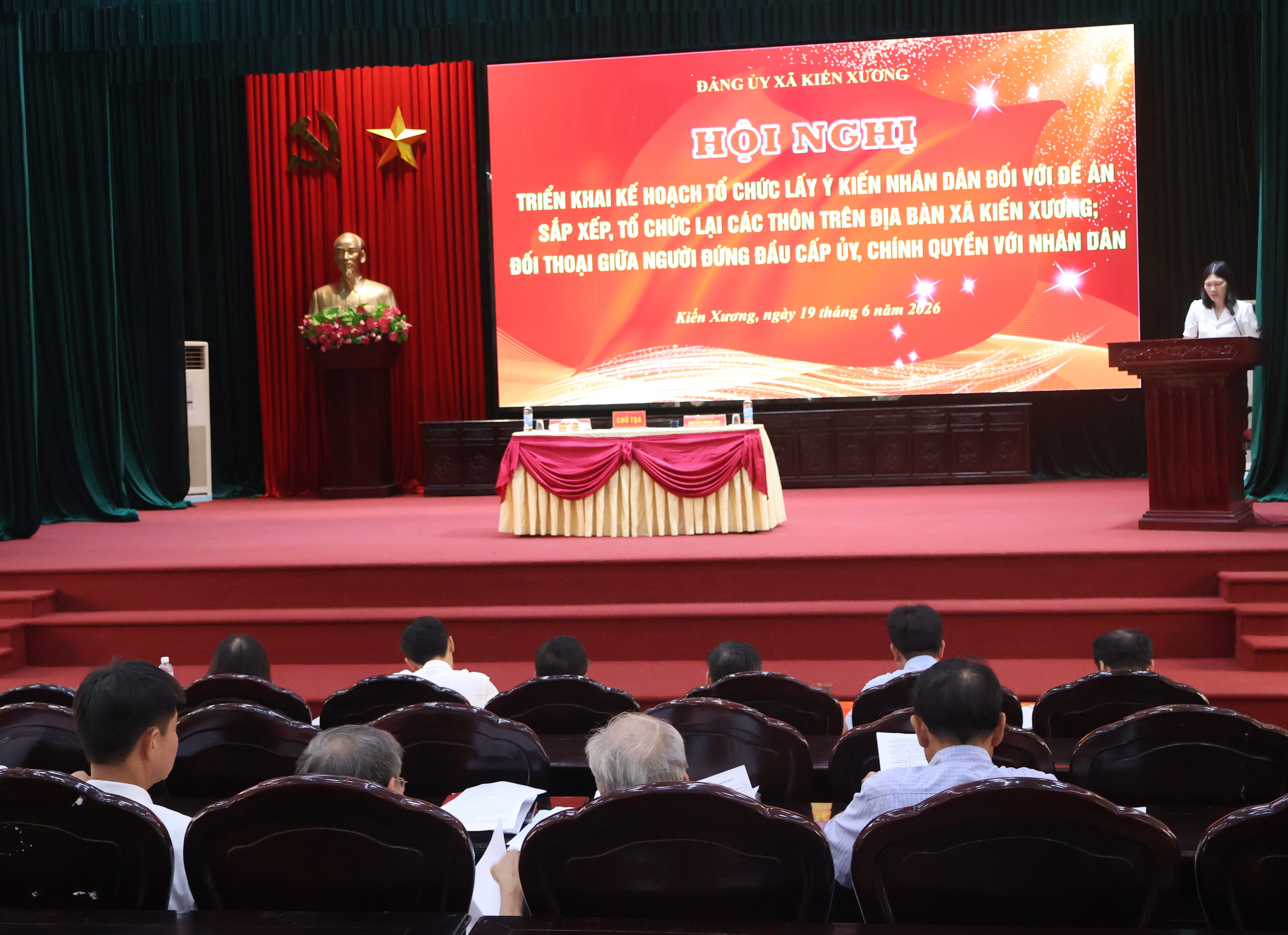 Xã Kiến Xương đẩy mạnh công tác lấy ý kiến nhân dân về sắp xếp, tổ chức lại các thôn năm 2026