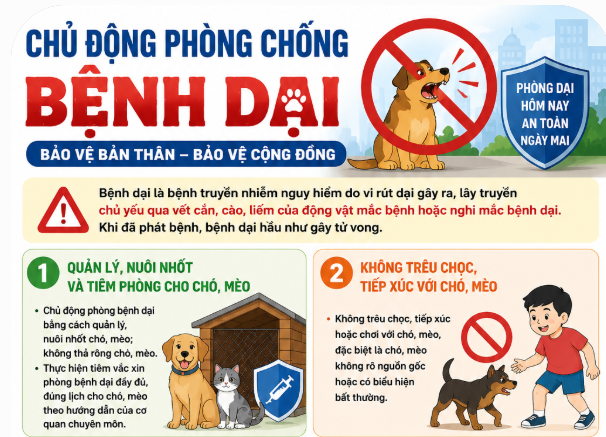 Công văn số 422/KSBT-GDSK ngày 21/7/2026 của Trung tâm Kiểm soát bệnh tật tăng cường truyền thông phòng, chống bệnh dại năm 2026