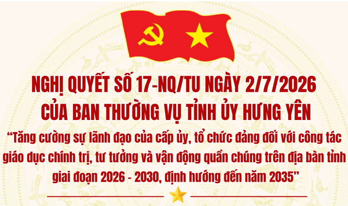 Nghị quyết số 17-NQ/TU của Ban Thường vụ Tỉnh ủy Hưng Yên: Mục tiêu tổng quát