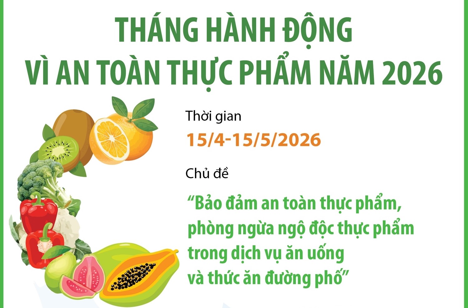 Tháng hành động vì an toàn thực phẩm năm 2026: Chung tay vì sức khỏe cộng đồng