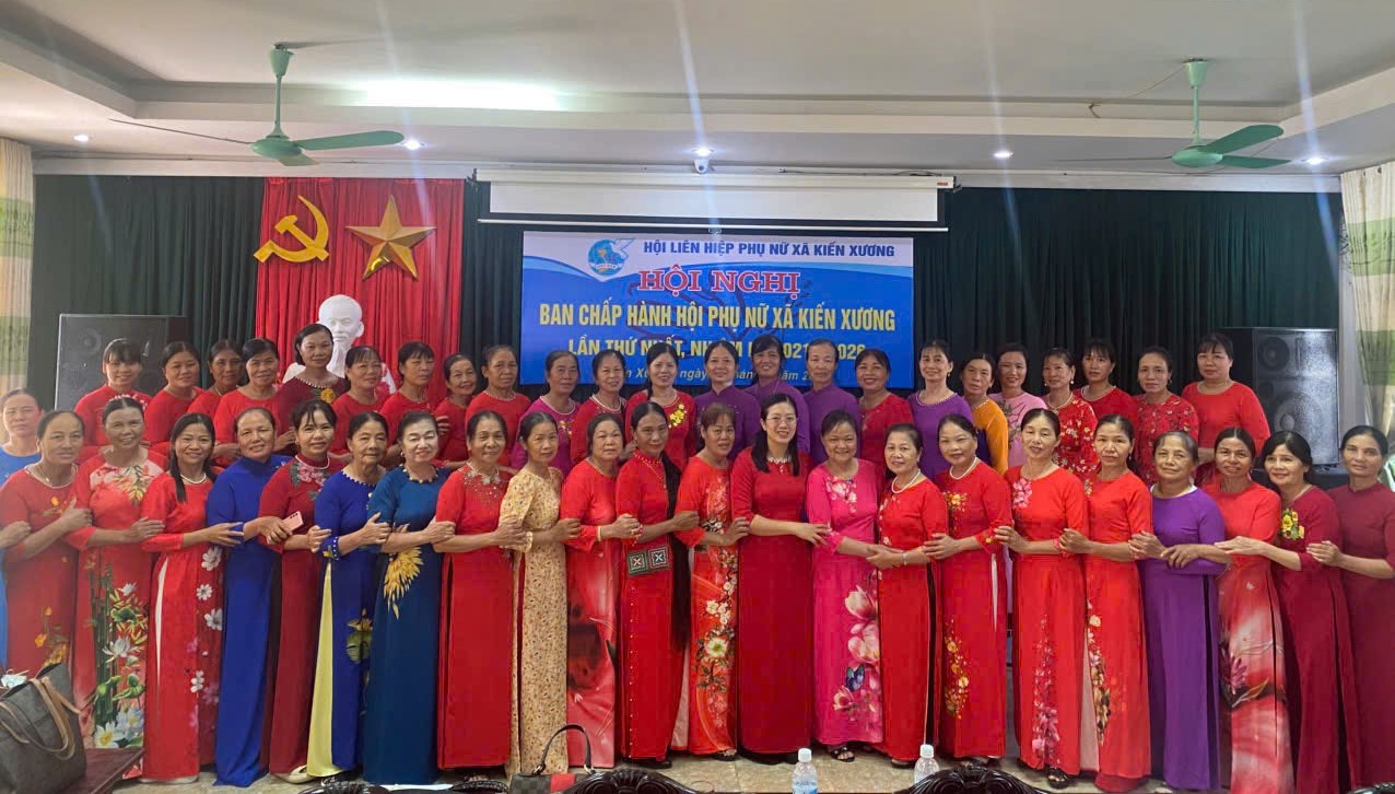Hội LHPN xã Kiến Xương tổ chức Hội nghị Ban Chấp hành lần thứ nhất, nhiệm kỳ 2021–2026