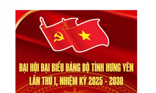 Đại hội đại biểu Đảng bộ tỉnh Hưng Yên lần thứ I, nhiệm kỳ 2025 - 2030