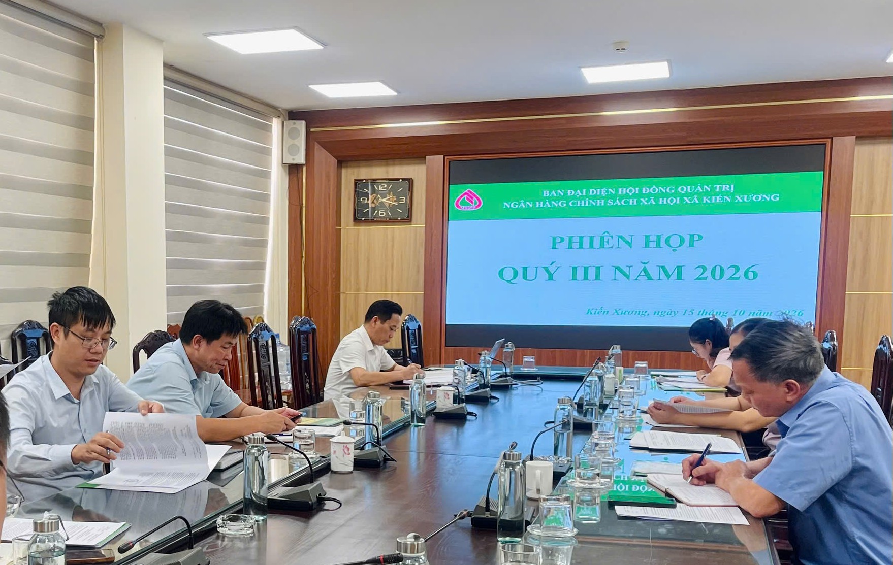 Ban Đại diện HĐQT Ngân hàng chính sách xã hội xã Kiến Xương họp phiên thường kỳ quý III năm 2026